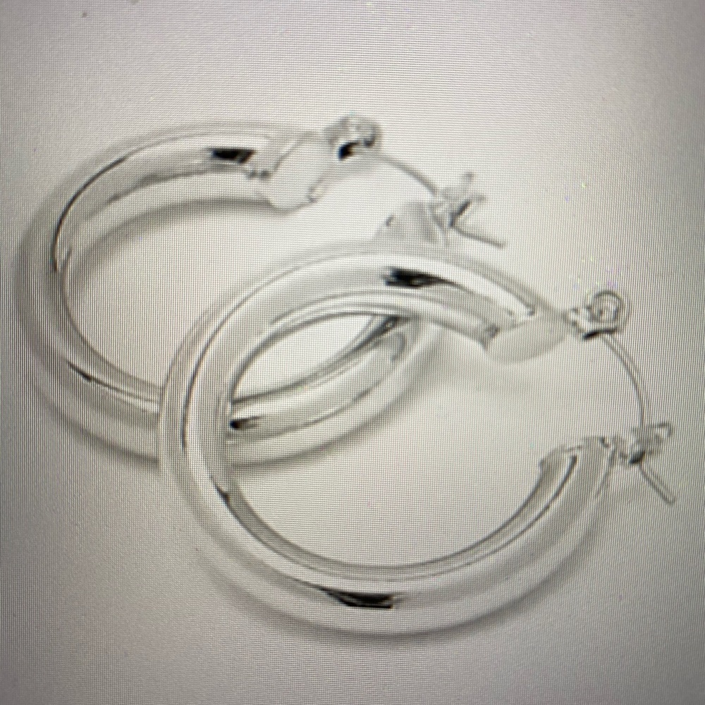 Thick metal hoop earrings